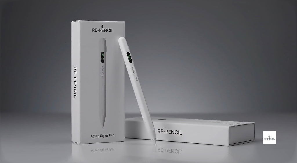 RE-PENCIL™ Active Stylus Pen for iPad (with Green Matrix LED Power Display)⁠